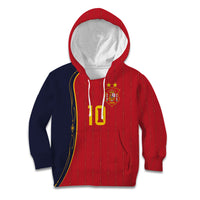 Custom Spain Football Kid Hoodie Sporty Style-Royal Vibe
