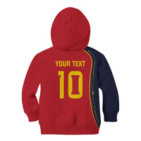 Custom Spain Football Kid Hoodie Sporty Style-Royal Vibe