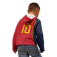 Custom Spain Football Kid Hoodie Sporty Style-Royal Vibe