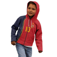 Custom Spain Football Kid Hoodie Sporty Style-Royal Vibe