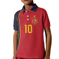 Custom Spain Football Kid Polo Shirt Sporty Style-Royal Vibe