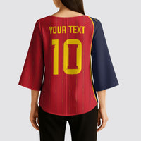 Custom Spain Football Kimono Sleeve Blouse Sporty Style-Royal Vibe