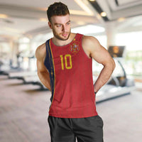 Custom Spain Football Men Tank Top Sporty Style-Royal Vibe