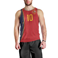 Custom Spain Football Men Tank Top Sporty Style-Royal Vibe
