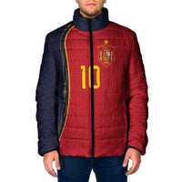 Custom Spain Football Padded Jacket Sporty Style-Royal Vibe