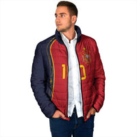 Custom Spain Football Padded Jacket Sporty Style-Royal Vibe
