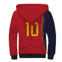 Custom Spain Football Sherpa Hoodie Sporty Style-Royal Vibe