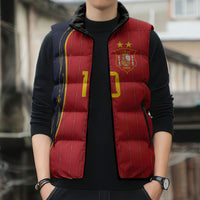 Custom Spain Football Sleeveless Puffer Jacket Sporty Style-Royal Vibe