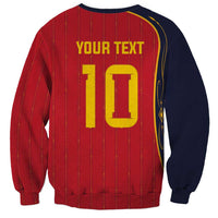 Custom Spain Football Sweatshirt Sporty Style-Royal Vibe