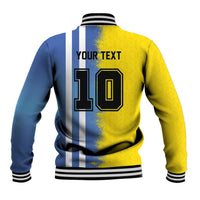 Custom Argentina and Brazil Football Mashup Baseball Jacket La Albiceleste and Selecao
