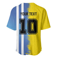 Custom Argentina and Brazil Football Mashup Baseball Jersey La Albiceleste and Selecao