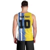 Custom Argentina and Brazil Football Mashup Men Tank Top La Albiceleste and Selecao