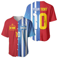 Custom Argentina and Spain Football Mashup Baseball Jersey Final 2026