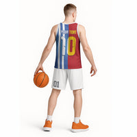 Custom Argentina and Spain Football Mashup Basketball Jersey Final 2026