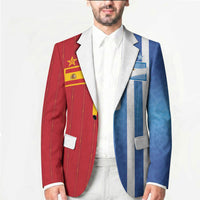Custom Argentina and Spain Football Mashup Blazer Final 2026