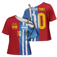 Custom Argentina and Spain Football Mashup Cross Shoulder Shirt Final 2026