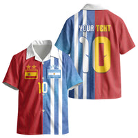 Custom Argentina and Spain Football Mashup Kid Hawaiian Shirt Final 2026 LT03