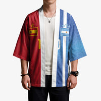 Custom Argentina and Spain Football Mashup Kimono Final 2026