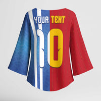 Custom Argentina and Spain Football Mashup Kimono Sleeve Blouse Final 2026