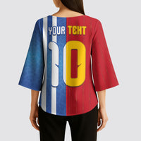 Custom Argentina and Spain Football Mashup Kimono Sleeve Blouse Final 2026