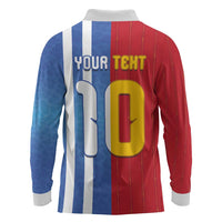 Custom Argentina and Spain Football Mashup Long Sleeve Polo Shirt Final 2026