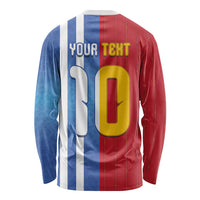 Custom Argentina and Spain Football Mashup Long Sleeve Shirt Final 2026