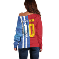 Custom Argentina and Spain Football Mashup Off Shoulder Sweater Final 2026