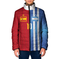 Custom Argentina and Spain Football Mashup Padded Jacket Final 2026