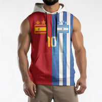 Custom Argentina and Spain Football Mashup Sleeveless Hoodie Final 2026