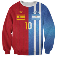 Custom Argentina and Spain Football Mashup Sweatshirt Final 2026