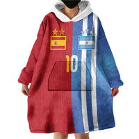 Custom Argentina and Spain Football Mashup Wearable Blanket Hoodie Final 2026