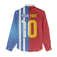 Custom Argentina and Spain Football Mashup Women Casual Shirt Final 2026