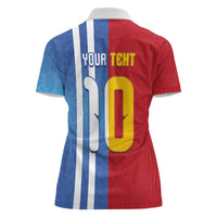 Custom Argentina and Spain Football Mashup Women Polo Shirt Final 2026