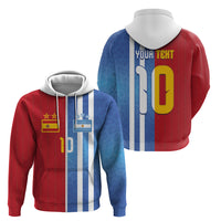 Custom Argentina and Spain Football Mashup Zip Hoodie Final 2026