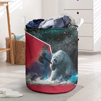 Greenland Laundry Basket Polar Bear Warrior Fight for Kalaallit Nunaat