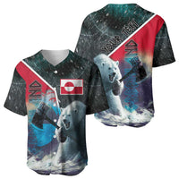 Personalized Greenland Baseball Jersey Polar Bear Warrior Fight for Kalaallit Nunaat