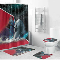 Greenland Bathroom Set Polar Bear Warrior Fight for Kalaallit Nunaat