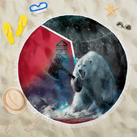 Greenland Beach Blanket Polar Bear Warrior Fight for Kalaallit Nunaat