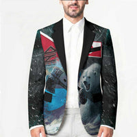 Personalized Greenland Blazer Polar Bear Warrior Fight for Kalaallit Nunaat