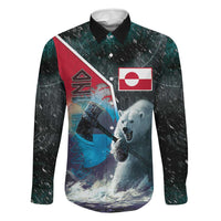 Personalized Greenland Family Matching Puletasi and Hawaiian Shirt Polar Bear Warrior Fight for Kalaallit Nunaat