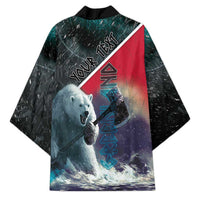 Personalized Greenland Kimono Polar Bear Warrior Fight for Kalaallit Nunaat