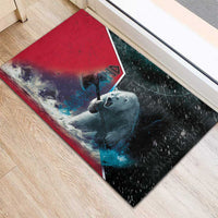 Greenland Rubber Doormat Polar Bear Warrior Fight for Kalaallit Nunaat