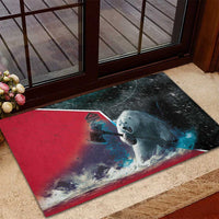 Greenland Rubber Doormat Polar Bear Warrior Fight for Kalaallit Nunaat