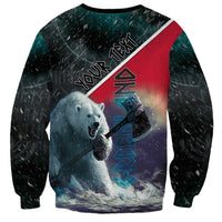 Personalized Greenland Sweatshirt Polar Bear Warrior Fight for Kalaallit Nunaat