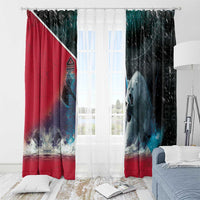 Greenland Window Curtain Polar Bear Warrior Fight for Kalaallit Nunaat