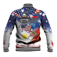 Philippine-American Friendship Baseball Jacket USA Eagle and Philippines Flag with The Maps