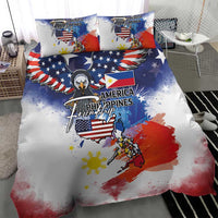 Philippine-American Friendship Bedding Set USA Eagle and Philippines Flag with The Maps