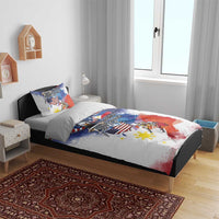 Philippine-American Friendship Bedding Set USA Eagle and Philippines Flag with The Maps