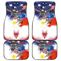 Philippine-American Friendship Car Mats USA Eagle and Philippines Flag with The Maps