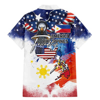 Philippine-American Friendship Family Matching Mermaid Dress and Hawaiian Shirt USA Eagle and Philippines Flag with The Maps